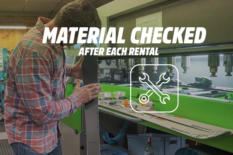 Material checked after each rental